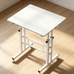 Small Mobile Standing Desk on Wheels with Height Adjustment - Image 2