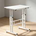 Small Mobile Standing Desk on Wheels with Height Adjustment