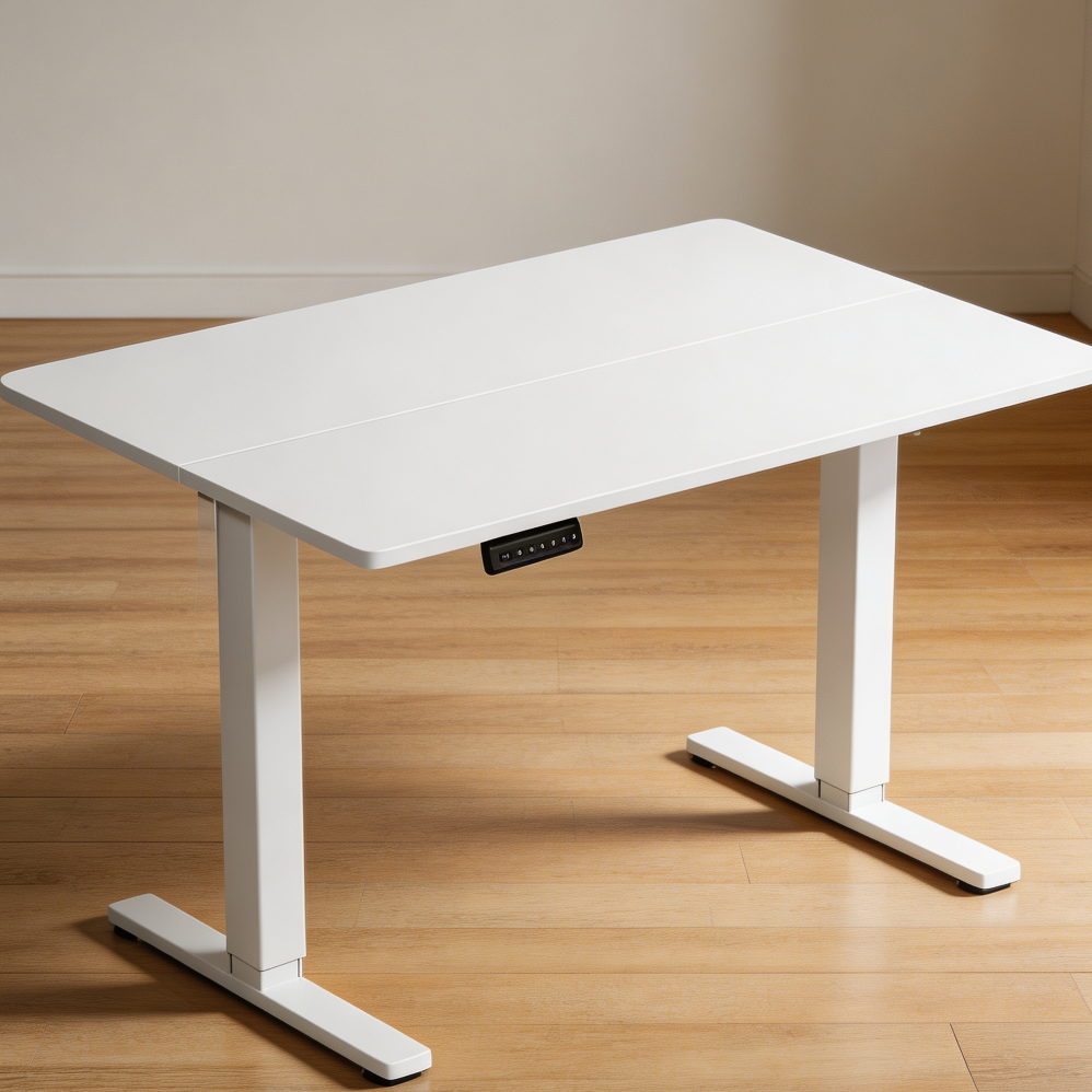 20 40" White Electric Standing Desk with Memory Presets - Image 1