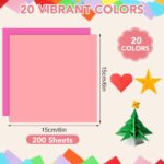 200-Sheet 6x6 20-Color Origami Paper Kit - Image 2