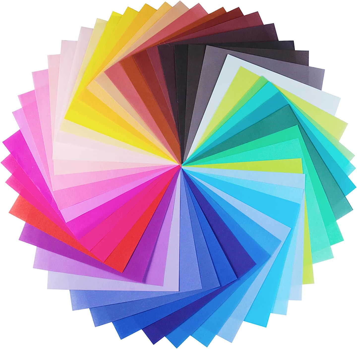 71Yq2k3X5L._AC_SL1500_.jpg 100 Large 8" 50-Color Single-Sided Origami Sheets - Image 1